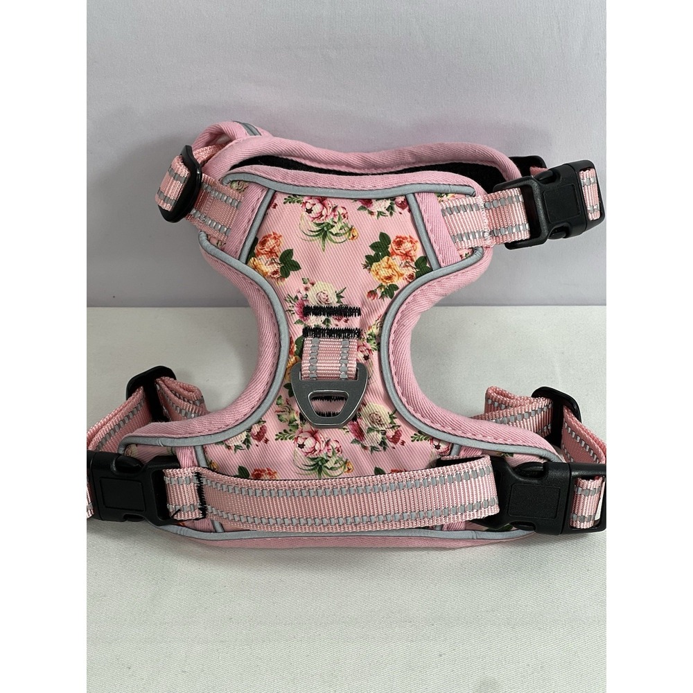 Timos No Pull Dog Harness‎ Padded Vest, Size Small, Reflective, Pink
